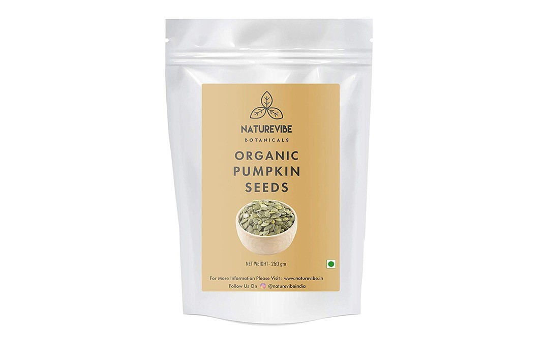 Naturevibe Botanicals Organic Pumpkin Seeds    Pack  250 grams